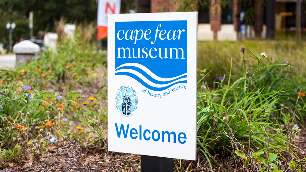 exterior flat sign for cape fear museum